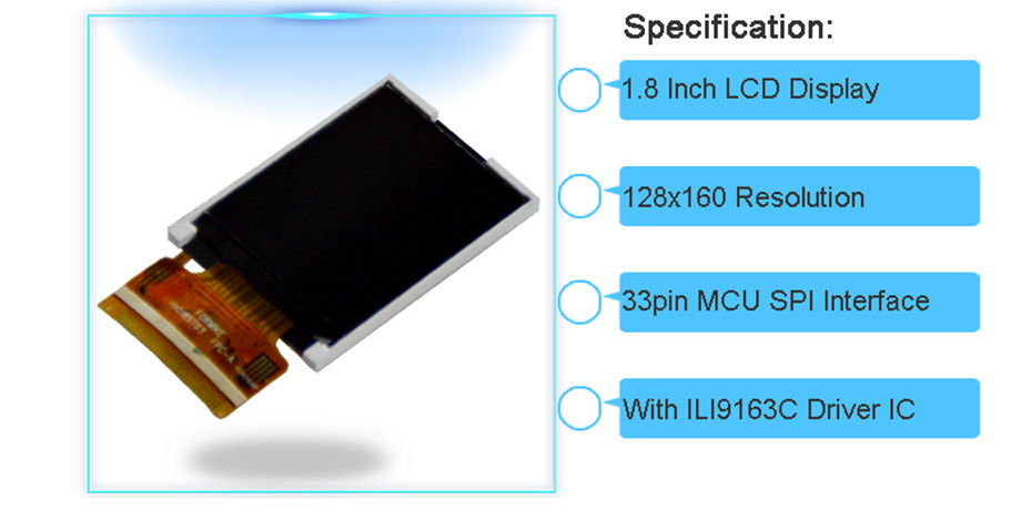 1.8 inch tft lcd module datasheet manufacturer