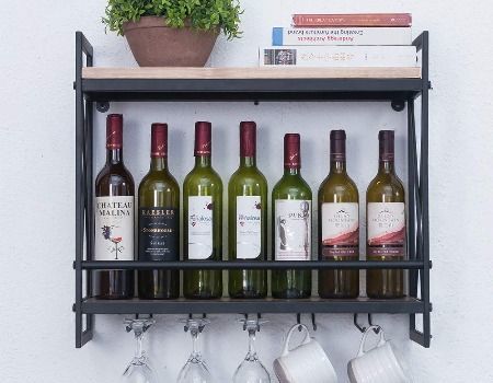 Wall mounted discount wine rack argos