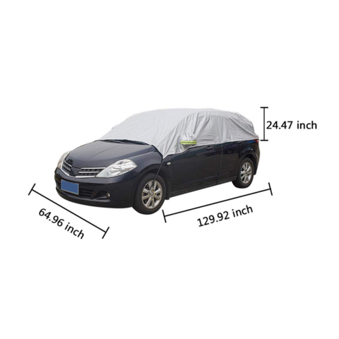 Buy Wholesale China Polyester Half Car Cover Sun Shade Car Top Cover & Half  Car Cover at USD 3.89