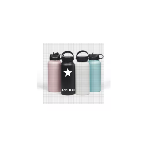Bouteilles personnalisées promotionnelles, couvercle flexible, large ouverture, bouteilles d'eau de sport isothermes en acier inoxydable