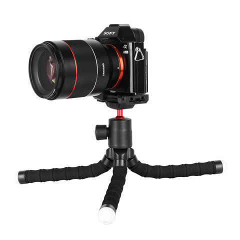 Mini trépied d'appareil photo, trépied de vlog de bureau avec rotule 360°  1/4 vis
