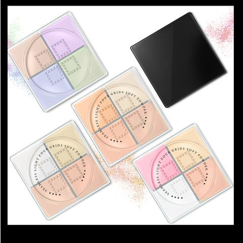 Face- Setting Powder- 4 Color Square Grid Oil Control