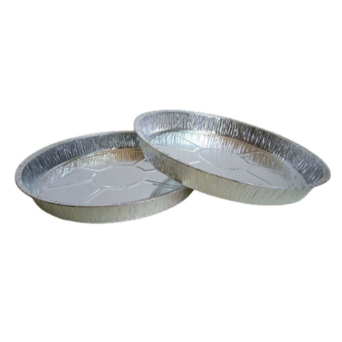 Round Aluminium Food Packaging Foil Plates Disposable Metallic