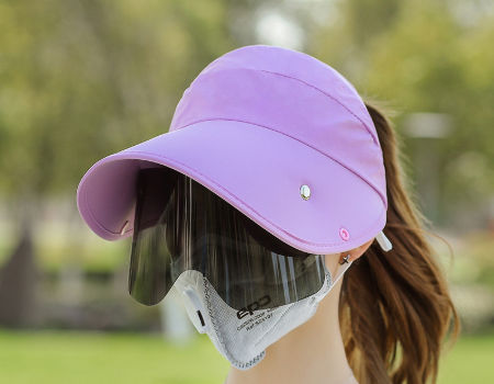 Achetez en gros Femmes été Grand Bord Lunettes De Soleil Vide Top Cap  Extérieur Cyclisme Housse Visage Parasol Casquette Femme Chine et Casquette  à 2.5 USD