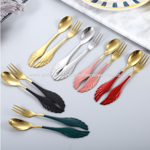 4pcs Stainless Steel Watermelon Spoon Dessert Spoon Creative Ice