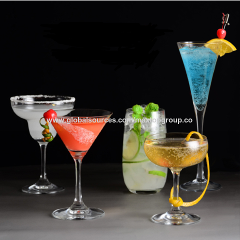 European-Style Engraved Champagne Glass High-Footed Martini Goblet  Household Dessert Cup Creative Cocktail Cups Bar
