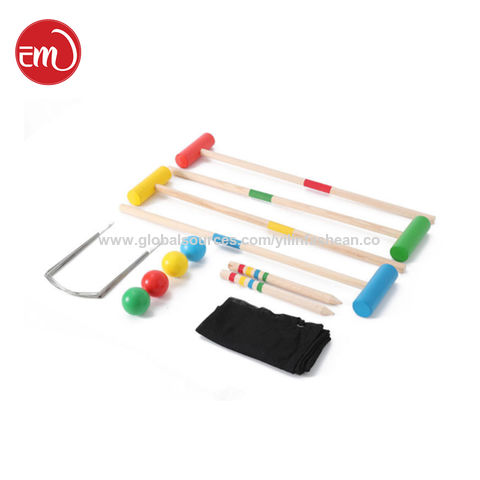 El croquet fija para los niños, los mejores juegos del césped de la venta y los juguetes de madera al aire libre con precio barato