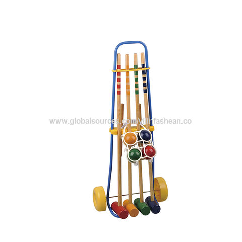 El croquet fija para los niños, los mejores juegos del césped de la venta y los juguetes de madera al aire libre con precio barato