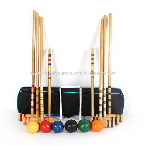 El croquet fija para los niños, los mejores juegos del césped de la venta y los juguetes de madera al aire libre con precio barato