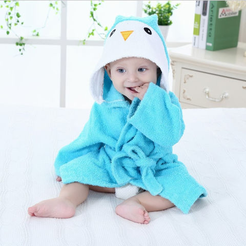 Peignoir enfant bleu PETITES BETES en coton