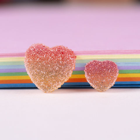 1 Jewels for Crafting Assorted Colorful Flat Back Heart Shaped