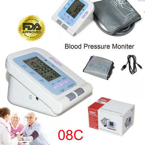 Digital Blood Pressure Monitor upper Arm NIBP Machine Adult/ Pediatric  cuffs FDA