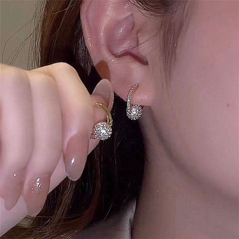 Boucles d'Oreilles Mode Cristal Vintage Goutte d'Eau Femme Pendantes Simples Tendance Bijoux Féminins en Gros