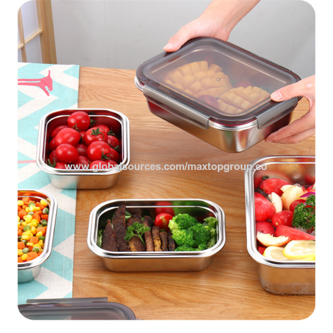 Buy Wholesale China Microwave Safe Reusable Lunch Box Stainless Steel Food  Container & Stainless Steel Food Container at USD 1.38