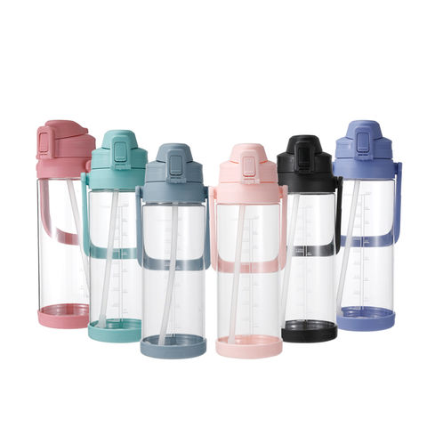 Buy Wholesale China 16oz Colorful Cute Reusable Glass Water Bottle With  Straw & Straw Water Bottle at USD 0.3