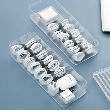 Desktop storage Plastic storage box Cable Wire storage organizer with ...