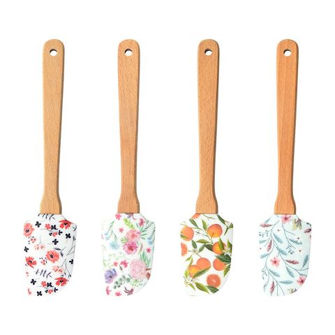 2 Pack Silicone Pan Scraper Kitchen Utensil Cleaning Spatula Cooking Baking  Tool