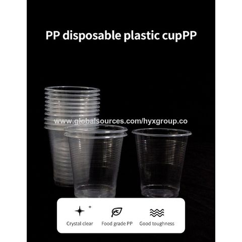 100 Gobelets en Plastique Jetables Transparents 7 Oz 180cc pour Barbecue, Fête, Boissons Froides et Chaudes