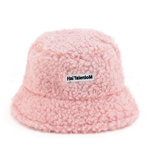 1pc Solid Fuzzy Bucket Hat