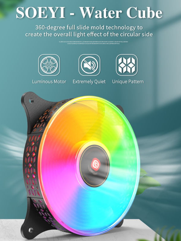 Soeyi oem computer fan 5v rgb controller cooling fans 120mm, pc fan ...