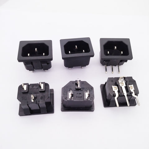 Buy China Wholesale C14 Panel Mount Plug Adapter Ac 250v 10a/15a 3pins Iec  Inlet Module Plug Power Connector Socket & Power Socket $0.5
