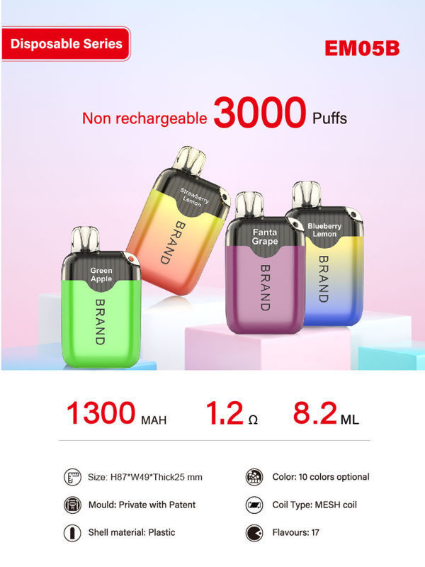 Fruit Taste Mesh Coil Vapes Disposable E Cig 3000 puffs Disposable e