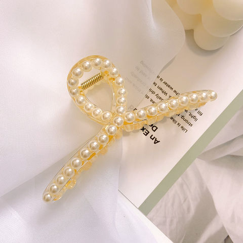 Buy Wholesale China Half Bun Hairpins Fashion Metal Gold Pearl Hair Claw  Clips Hair Catch Barrette Jaw Clamp & Hair Claw Clip at USD 0.49