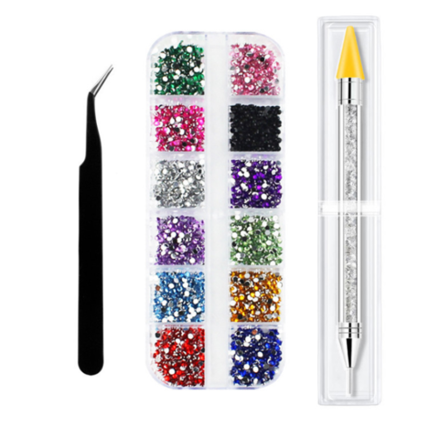 5 Pack Rhinestone Dotting Pen, Dual-Ended Rhinestone Gems Crystals Studs  Wax Pencil Picker Tools Pens for Nail Art DIY Decoration, Diamond Painting