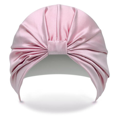 Bonnet Satin pour femmes Bonnet de cheveux pour dormir Grand chapeau de  sommeil en soie double couche avec large H