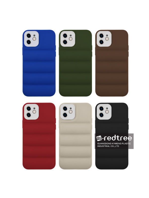 Phone Case Soft Shell Elegant dark green down airbag soft TPU mobile phone shell for iphone ...