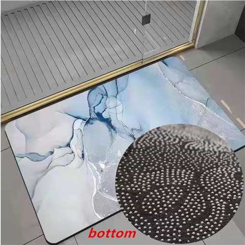 Cobblestone Embossed Bathroom Mat Non-slip Carpet Pebble Super