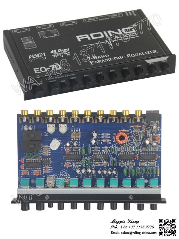 7Band Pre Amp Equalizer Car Audio EQ Automobile Pre Amp, car audio pre