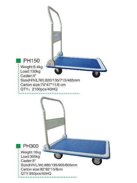 Platform Hand Trucks Foldable Hand Cart Trolley 150kg 300kg Load Industrial Plastic Heavy Duty supplier