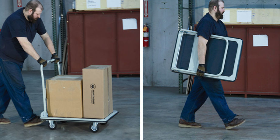 Platform Hand Trucks Foldable Hand Cart Trolley 150kg 300kg Load Industrial Plastic Heavy Duty supplier