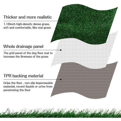 Herbe Artificielle pour Chiens Faux Herbe pour Chiots Potty Training  Réaliste Intérieur Et Extérieur Gazon Artificiel