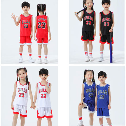 Wholesale Men Kids Basketball Jersey Sets Uniforms kits Child Boys