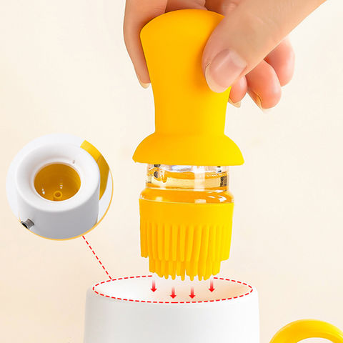 Kitchen Oil Bottle Oil Brush Silicone Olive Oil Bottle Brush Set 2 In 1  Baking Barbecue Grill Oil Bottle Brush Cooking BBQ Tool