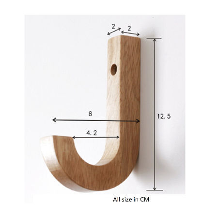 Solid wood wall hook to decorate your sweet home with great function for clothes, hat, key supplier
