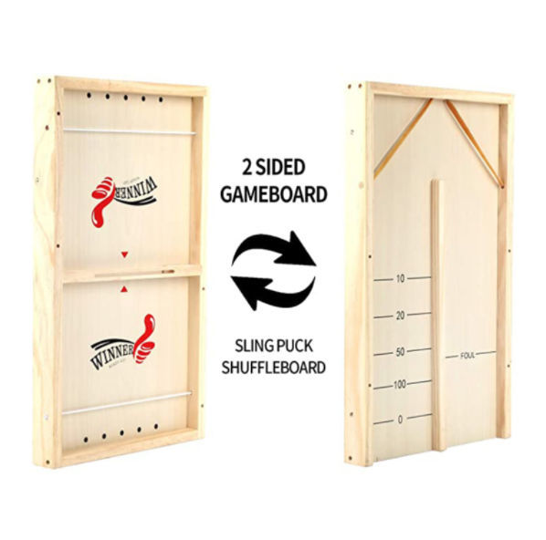 Fast Sling Puck Game Shuffleboard 2 in 1 Tabletop Desktop Family Table