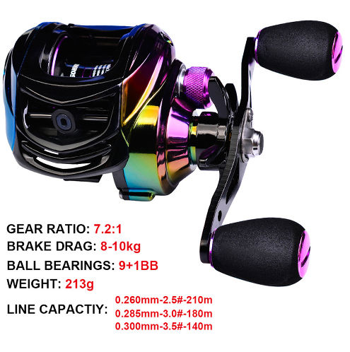 High Speed 9+1BB Bearings Left / Right Hand Bait casting Fishing Reel with Magnetic Brake System supplier