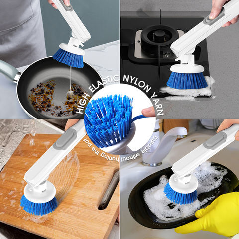  Dish Cleaning Brush, Soap Dispensing Dish Brush Set