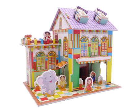 DIY Educational Toys Garden House Paper 3D Puzzles Custom Puzzle ...