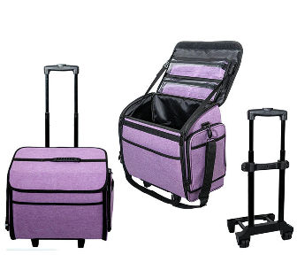 Sewing Machine Carrying Case, Collapsible Trolley Bag with Wheels