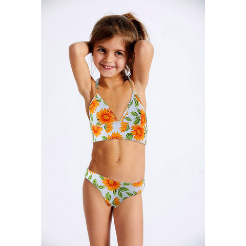 Hot Sale Reversible Girl Bikini Halter Special Fabric 2 Pieces Kids Swimsuit  Solid Color Swimwear - China Wholesale Swimsuit $2.5 from Xiamen Reely  Industrial Co. Ltd