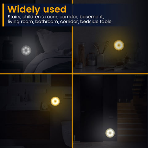 Lampe LED Portable sans fil avec capteur de verrouillage de porte, lumière  murale pour armoire de cuisine, garde robe, escalier