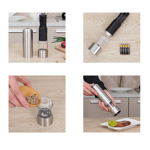 Buy Wholesale China Electric Salt And Pepper Grinder Set - Battery Operated  Automatic One Handed & Pepper Grinder at USD 2.3