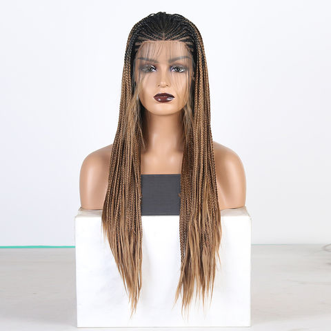 Buy Wholesale China Crochet Braid Lace Wigs 13x6 Frontal Wig Synthetic Lace  Wigs With Box Braid Twist Braid Wig & Braid Wig at USD 75