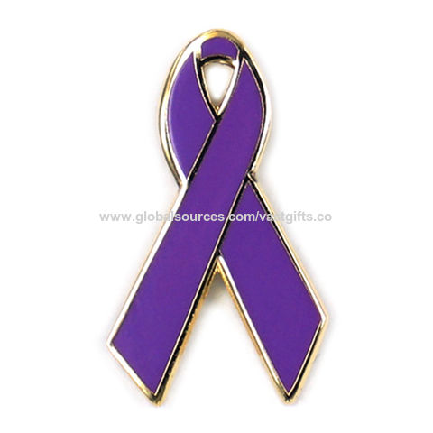 Purple Fabric Awareness Ribbons - 250 ribbons / bag
