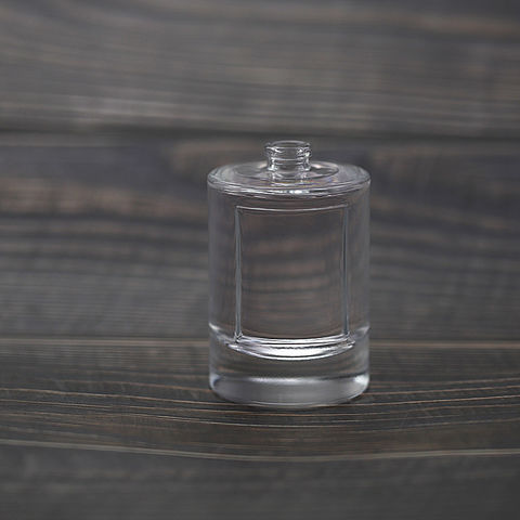 Buy Wholesale China Plastic Lid Round Perfume Bottle 50ml Empty Glass Bottle  Clear Botella De Vidrio & Perfume Bottle at USD 1.7