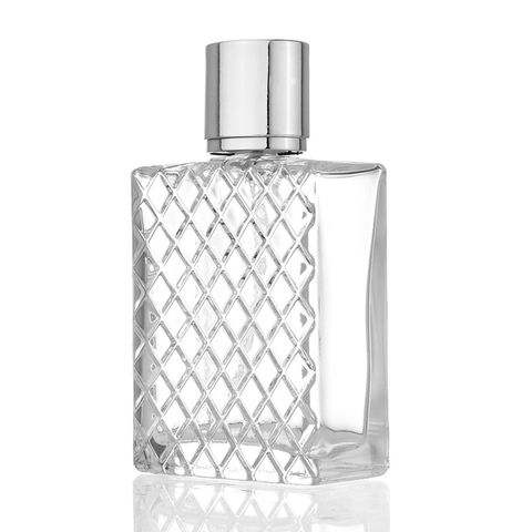 Buy Wholesale China Plastic Lid Round Perfume Bottle 50ml Empty Glass Bottle  Clear Botella De Vidrio & Perfume Bottle at USD 1.7
